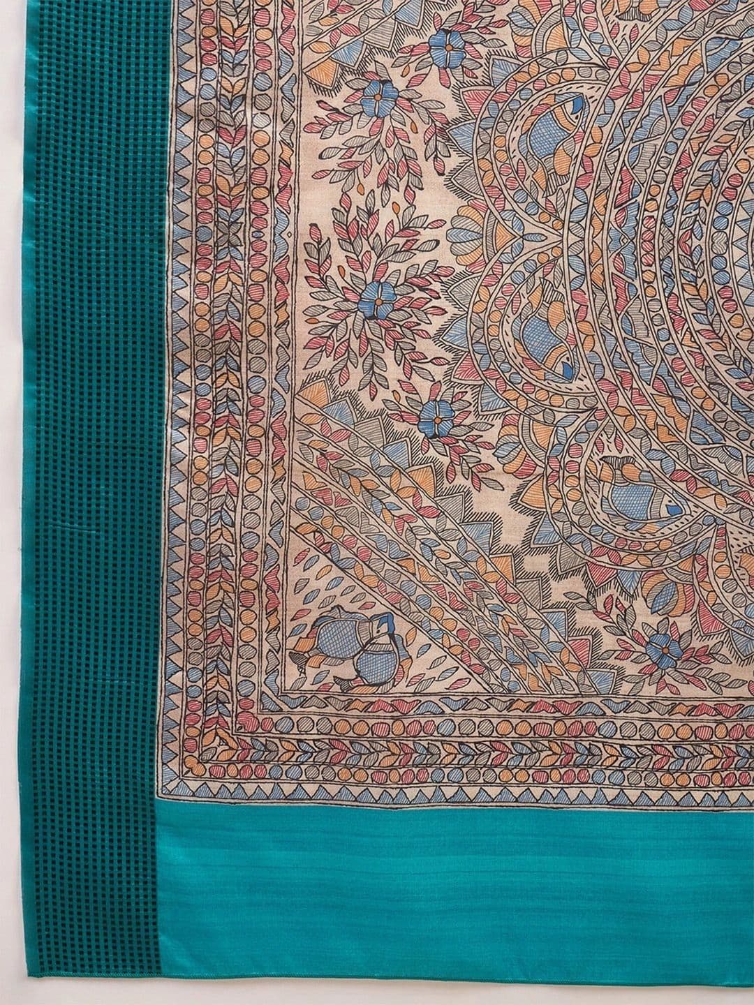 Anouk Woven Design Embroidered Silk Blend Designer Tussar Saree thumbnail 3