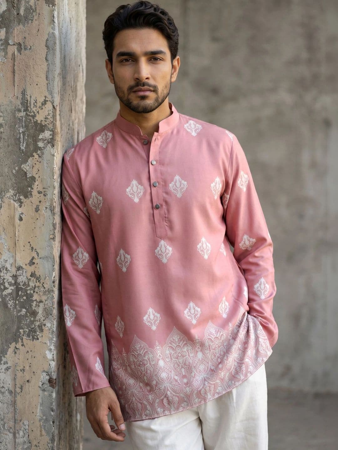 Jompers Men Ethnic Motifs Embroidered Thread Work Kurta - view 1