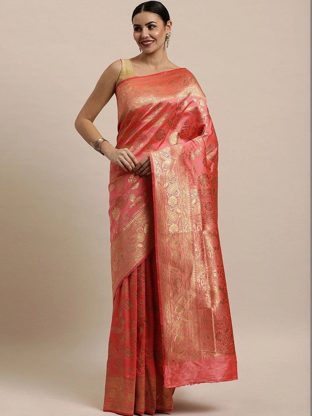 Dhaaga Ghar Woven Design Zari Art Silk Banarasi Saree - view 1