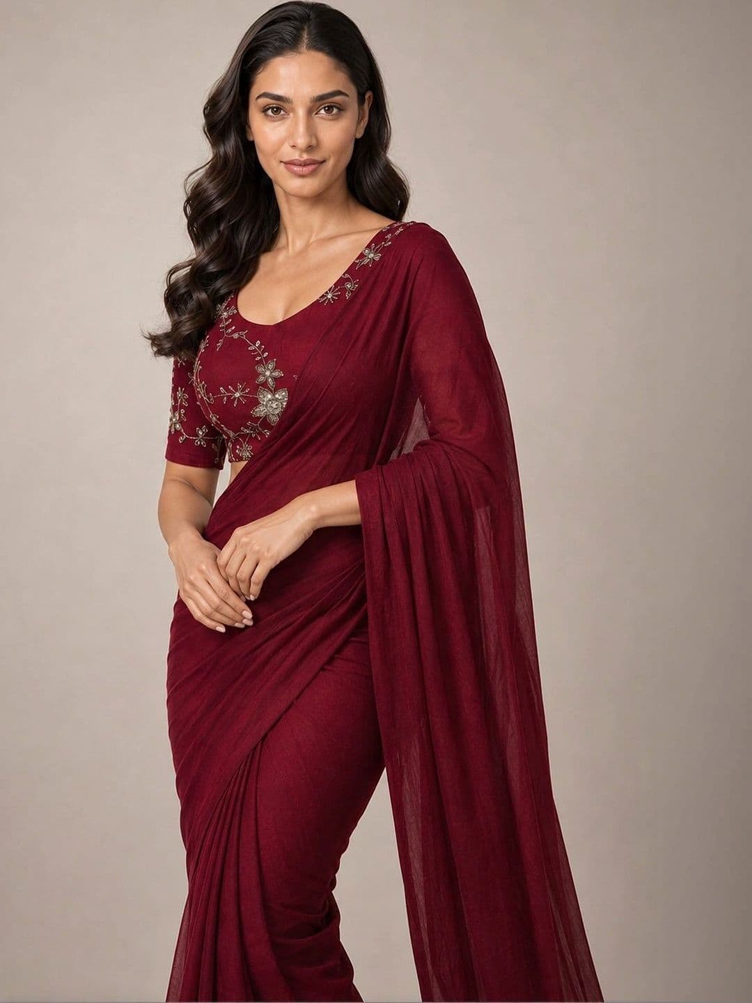 all about you Embroidered Designer Saree thumbnail 3