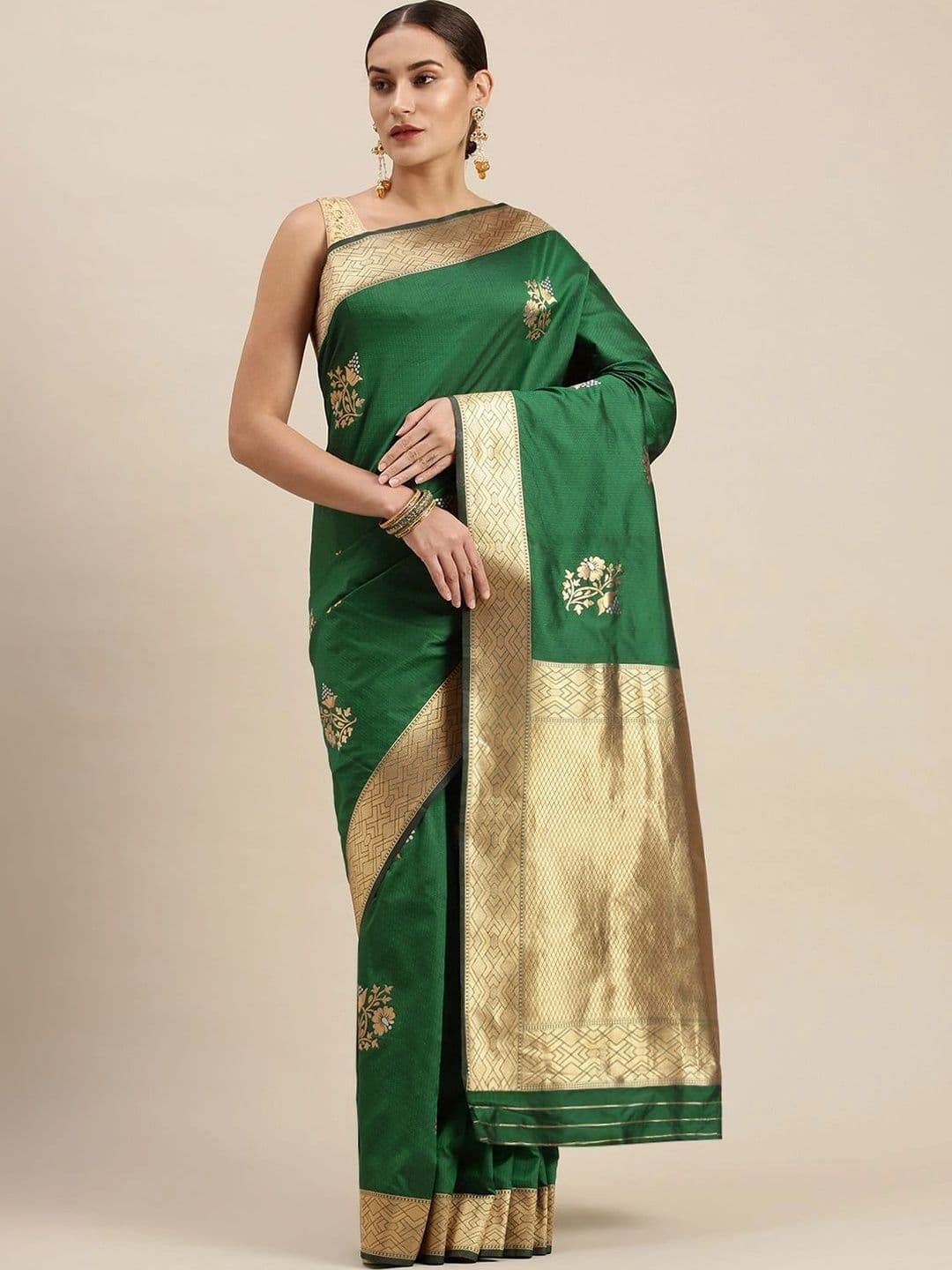 Dhaaga Ghar Woven Design Zari Art Silk Banarasi Saree - view 1