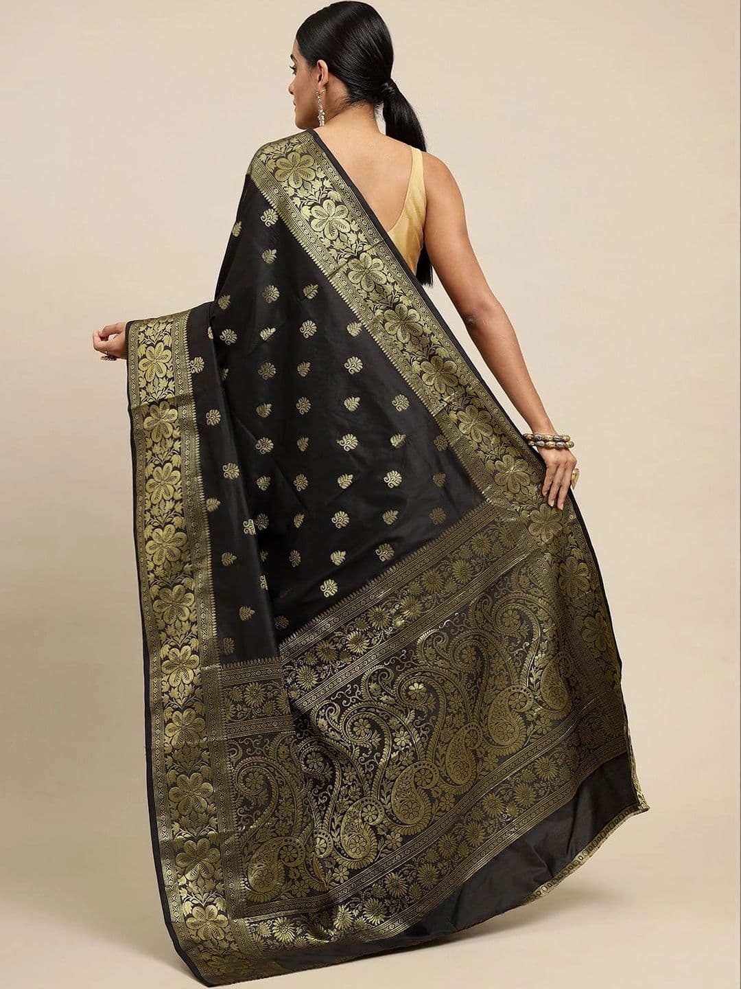 Dhaaga Ghar Woven Design Zari Art Silk Banarasi Saree thumbnail 5