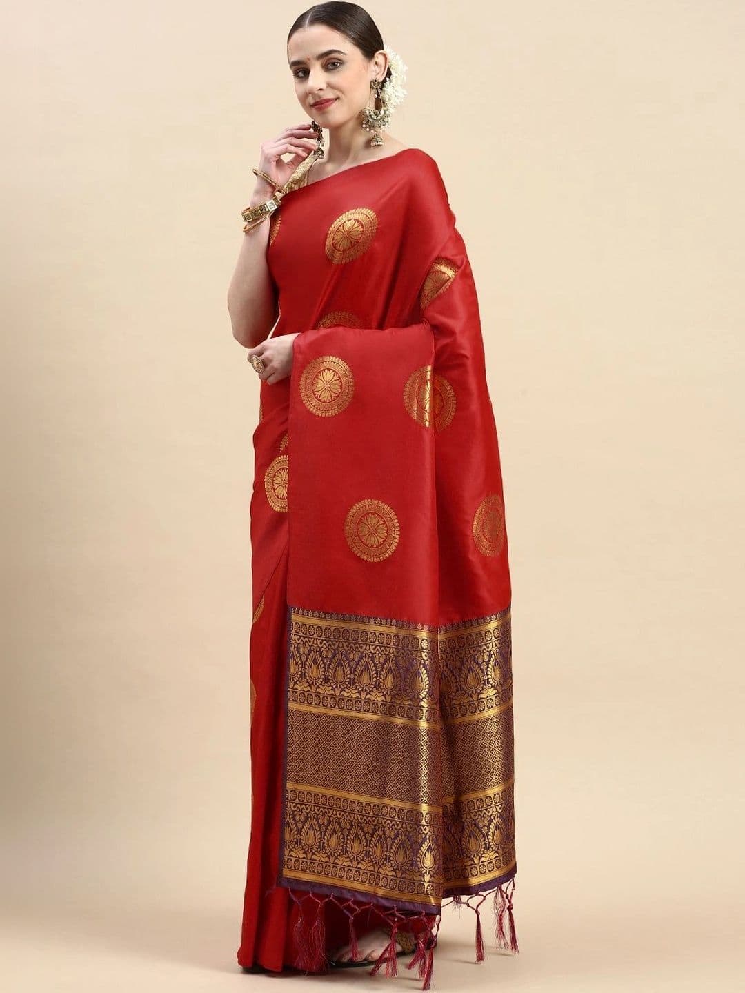 Dhaaga Ghar Woven Design Zari Art Silk Banarasi Saree thumbnail 4