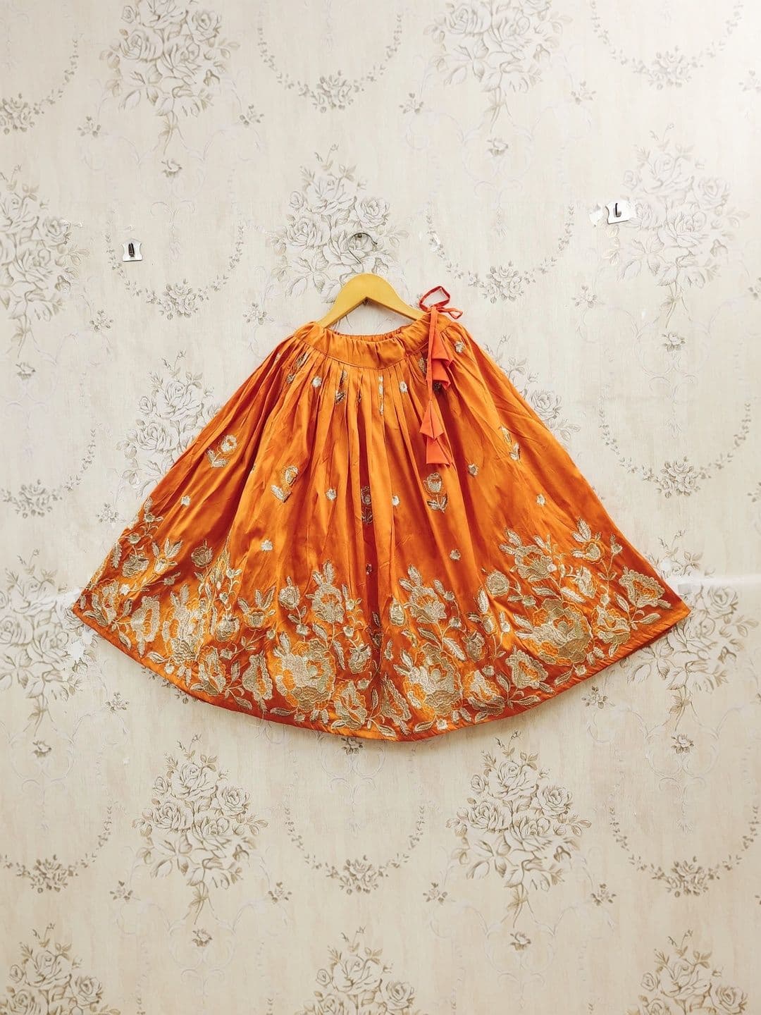 KALINI Girls Embroidered Thread Work Ready to Wear Lehenga & thumbnail 2