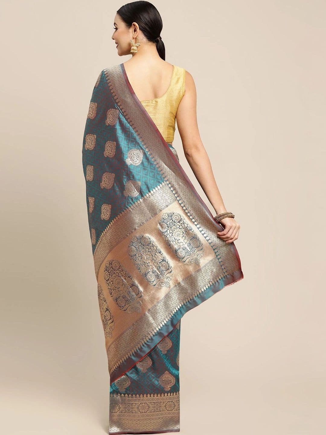 Dhaaga Ghar Woven Design Zari Art Silk Banarasi Saree thumbnail 5