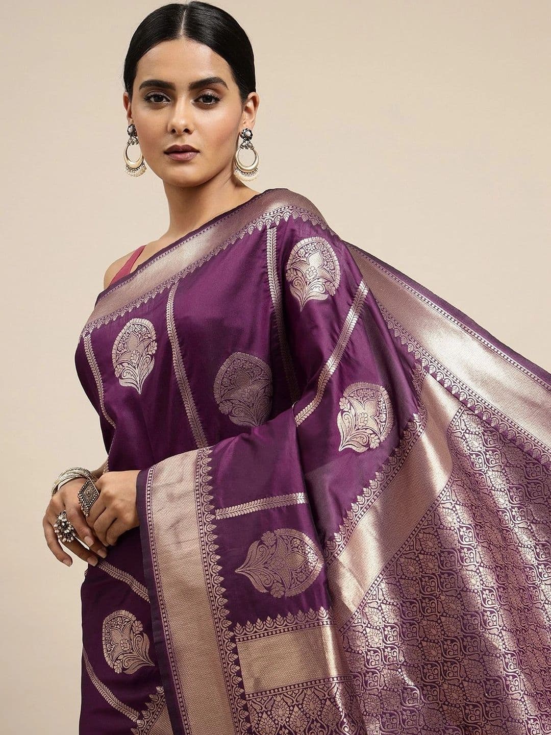 Dhaaga Ghar Woven Design Zari Art Silk Banarasi Saree thumbnail 4