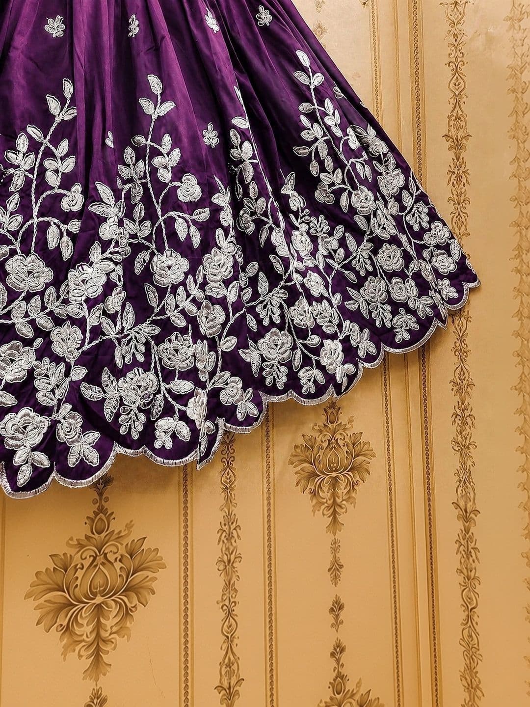 KALINI Girls Embroidered Thread Work Ready to Wear Lehenga & thumbnail 2