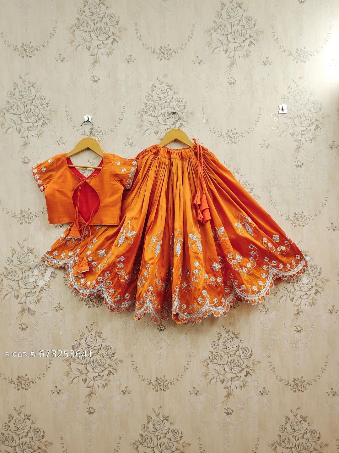 KALINI Girls Embellished Sequinned Ready to Wear Lehenga & thumbnail 4