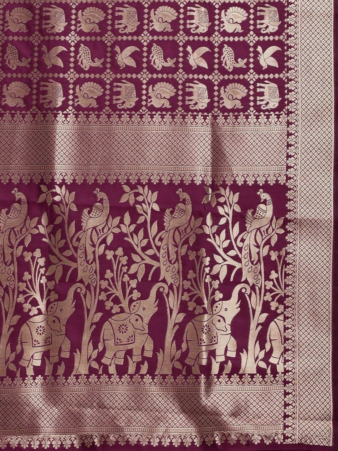 Dhaaga Ghar Woven Design Zari Art Silk Banarasi Saree thumbnail 7