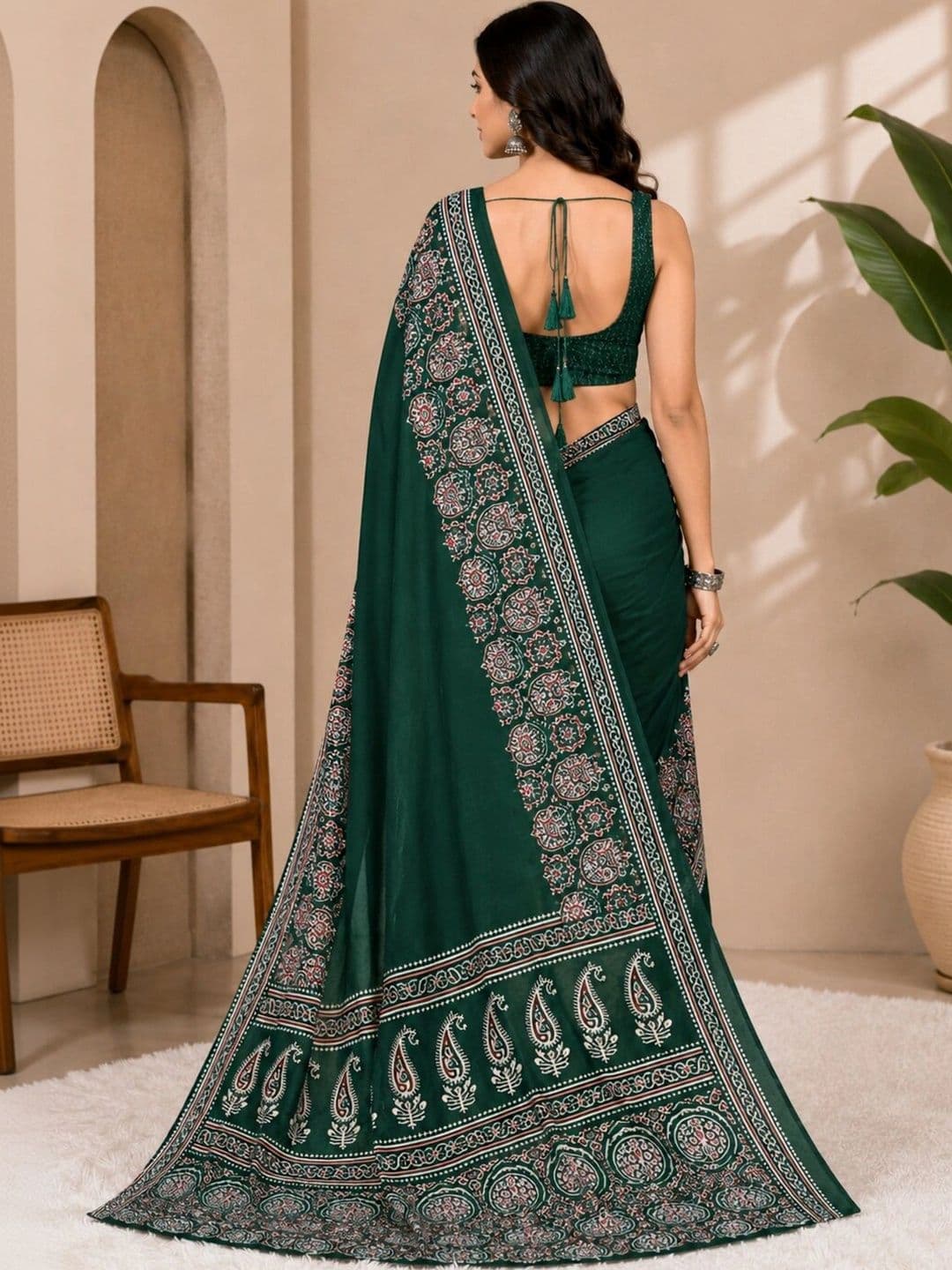 DIVASTRI Paisley Art Silk Designer Saree thumbnail 4