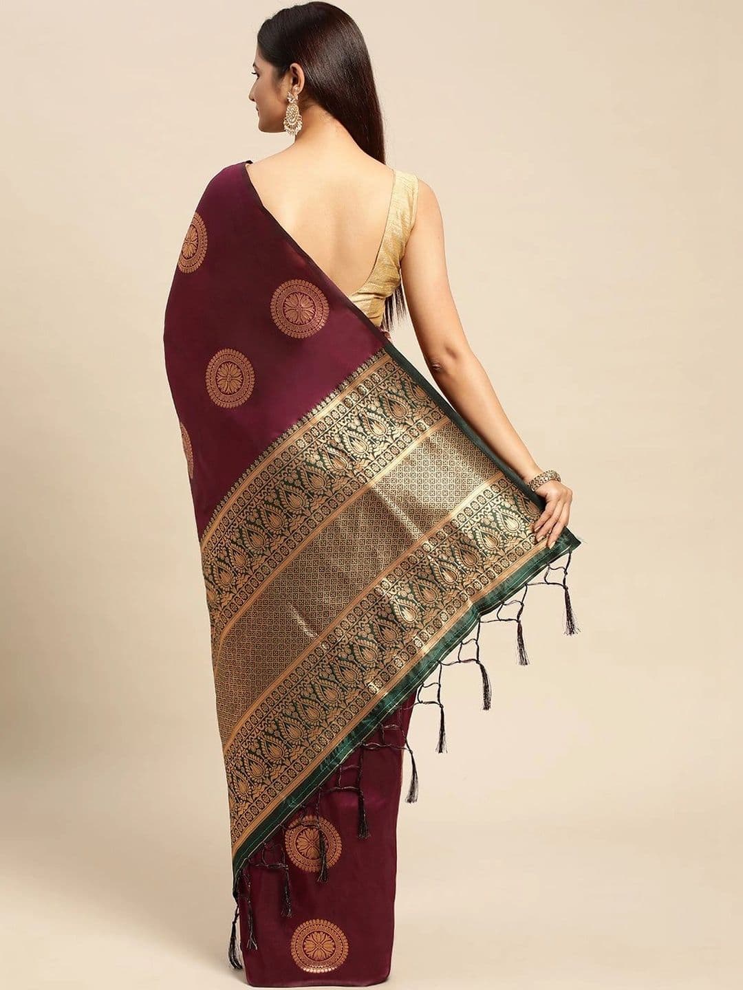 Dhaaga Ghar Woven Design Zari Art Silk Banarasi Saree thumbnail 5