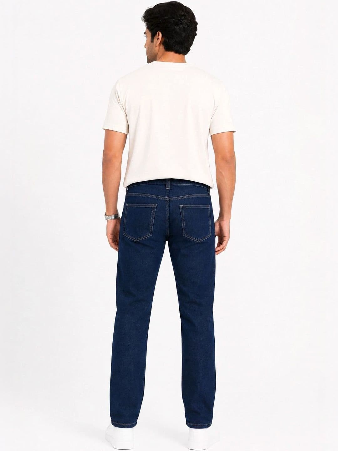 Mast & Harbour Men Straight Fit High-Rise Stretchable Jeans thumbnail 5