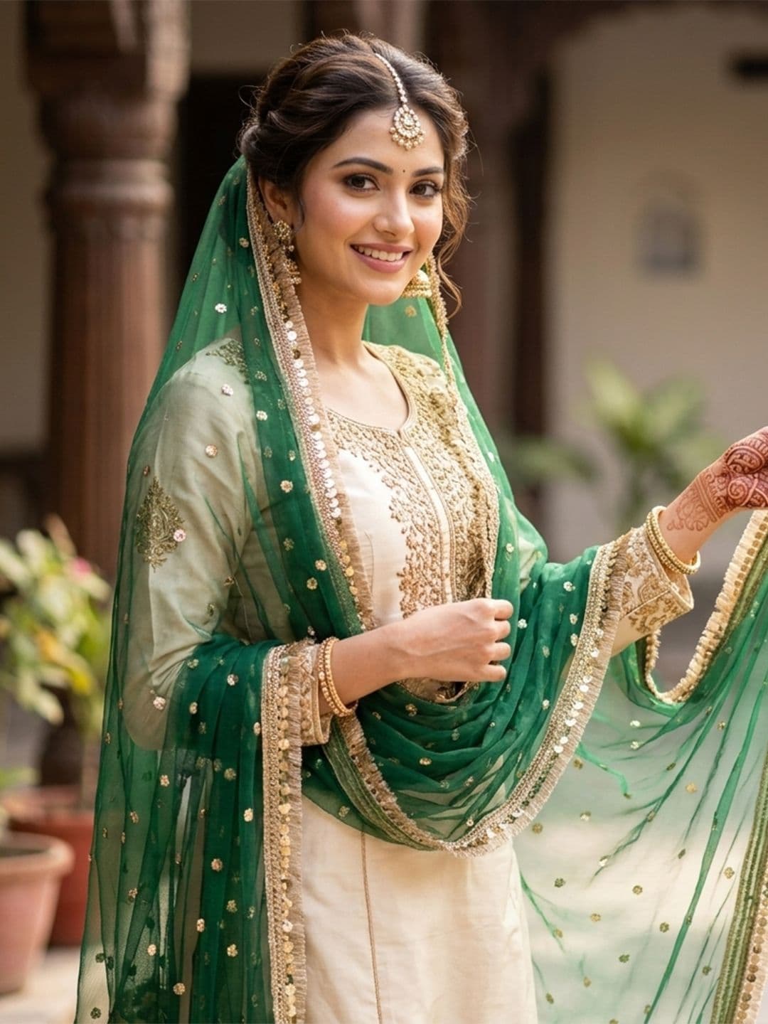 Navti Creations Embroidered Dupatta with Sequinned thumbnail 6