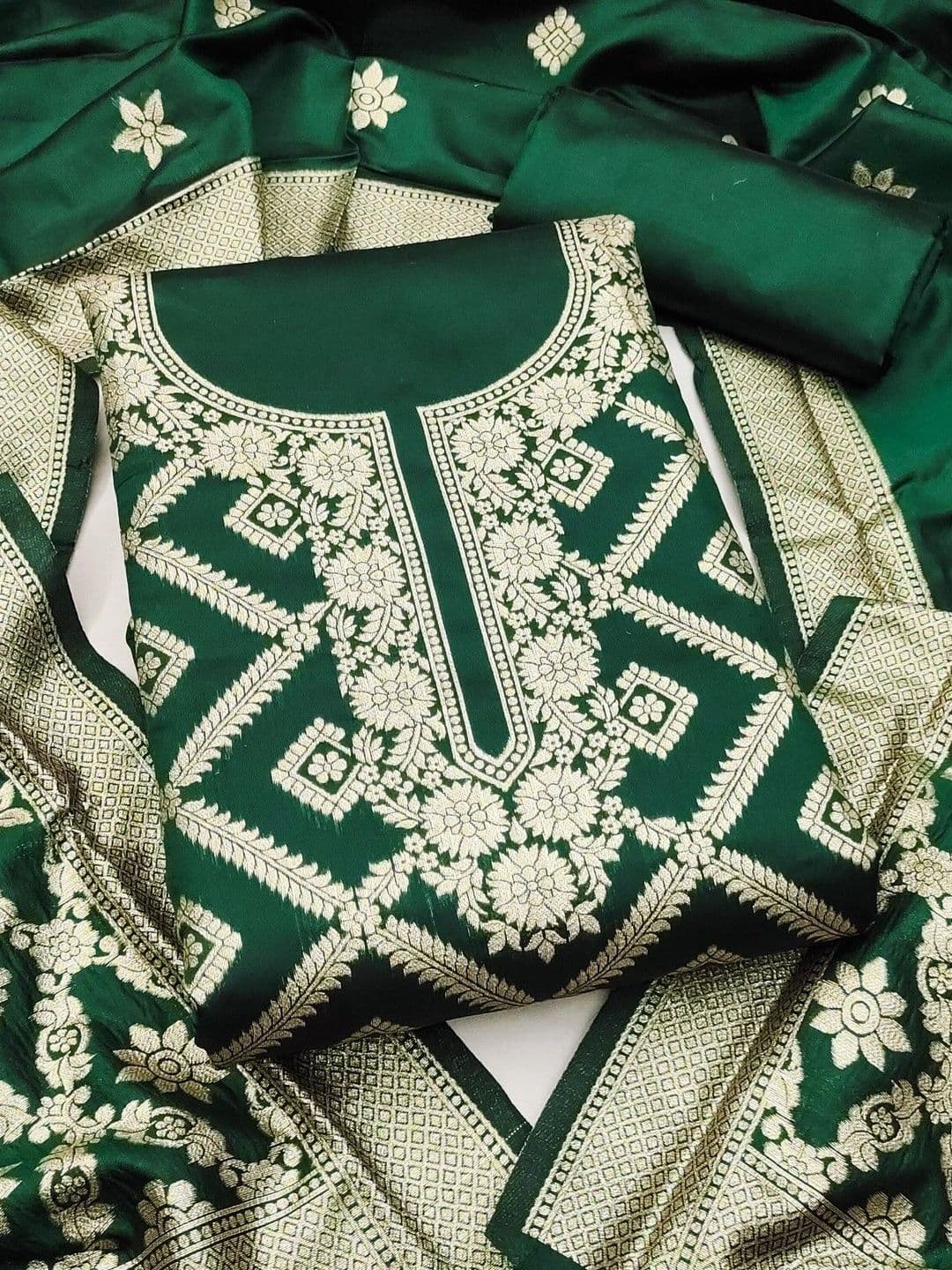 Dhaaga Ghar Art Silk Unstitched Dress Material - view 1