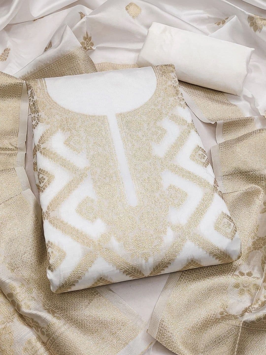 Dhaaga Ghar Art Silk Unstitched Dress Material - view 1