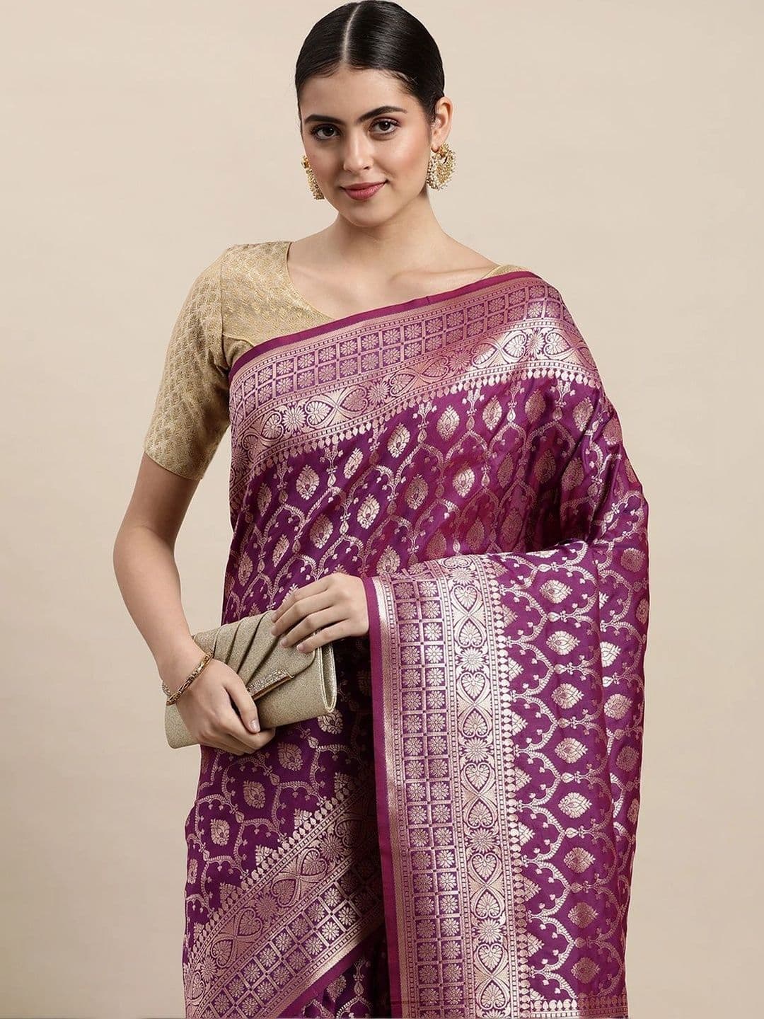 Dhaaga Ghar Woven Design Zari Art Silk Banarasi Saree thumbnail 3