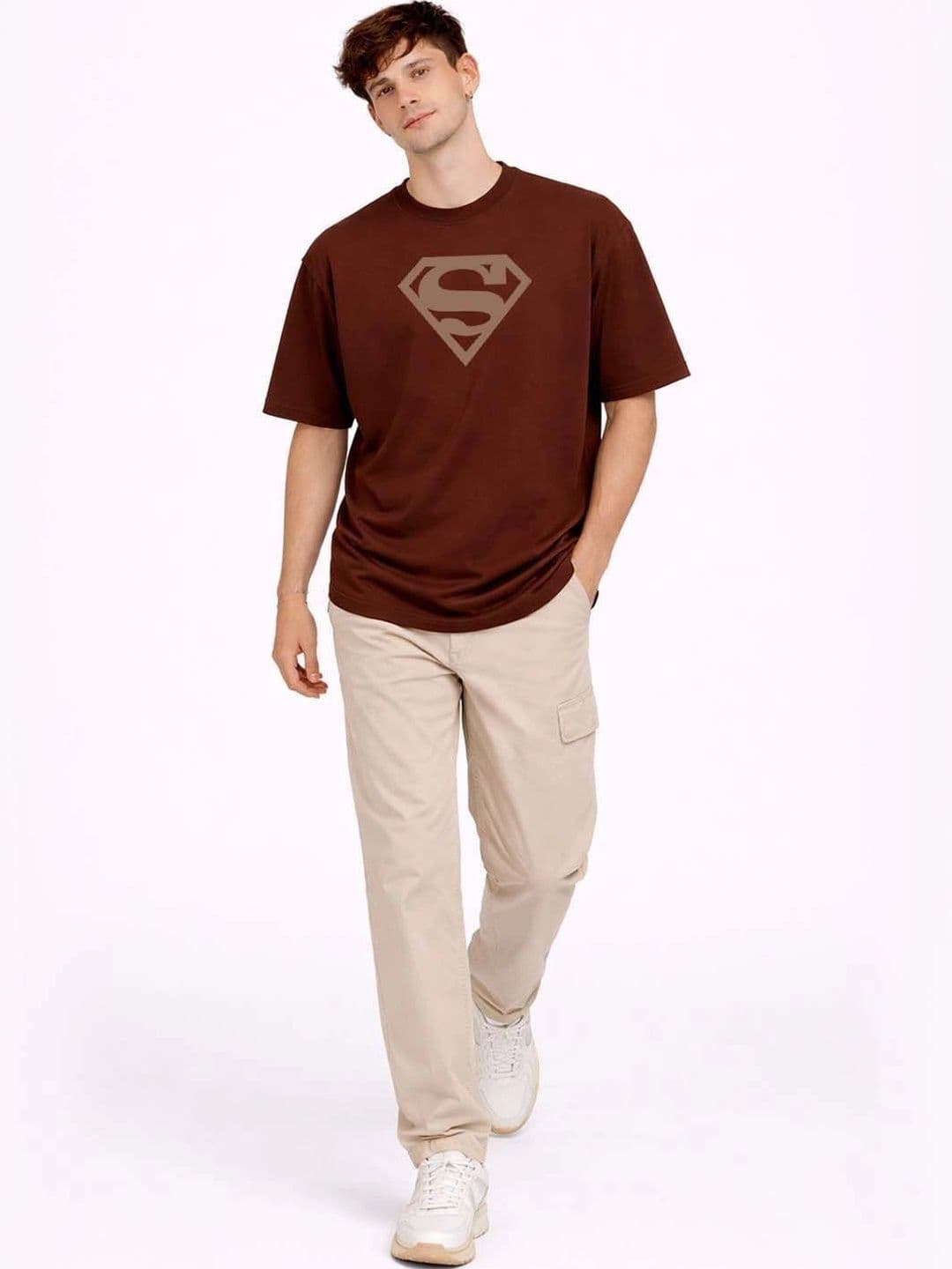 Moda Rapido X Organic Chics Men Superman Printed Anti Odour T-shirt thumbnail 4