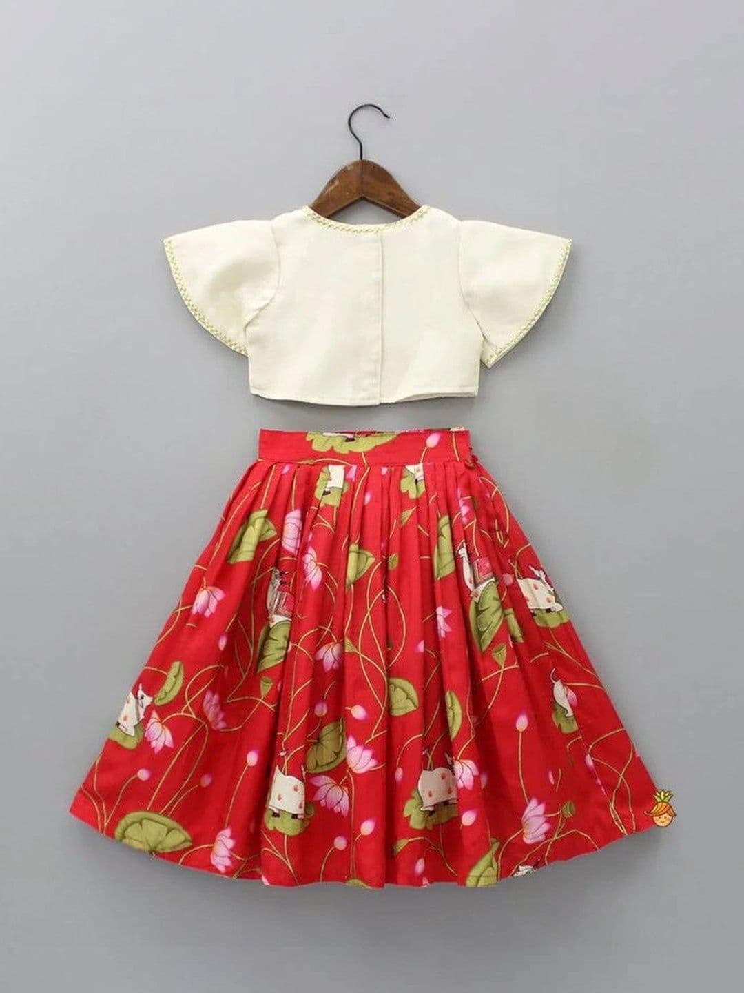 KALINI Girls Printed Ready to Wear Lehenga & thumbnail 5