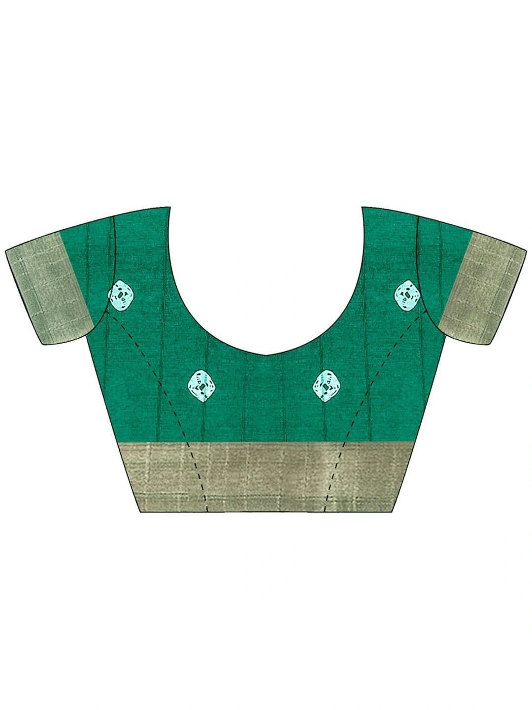 Anouk Bandhani Zari Silk Blend Designer Block Print Saree thumbnail 5