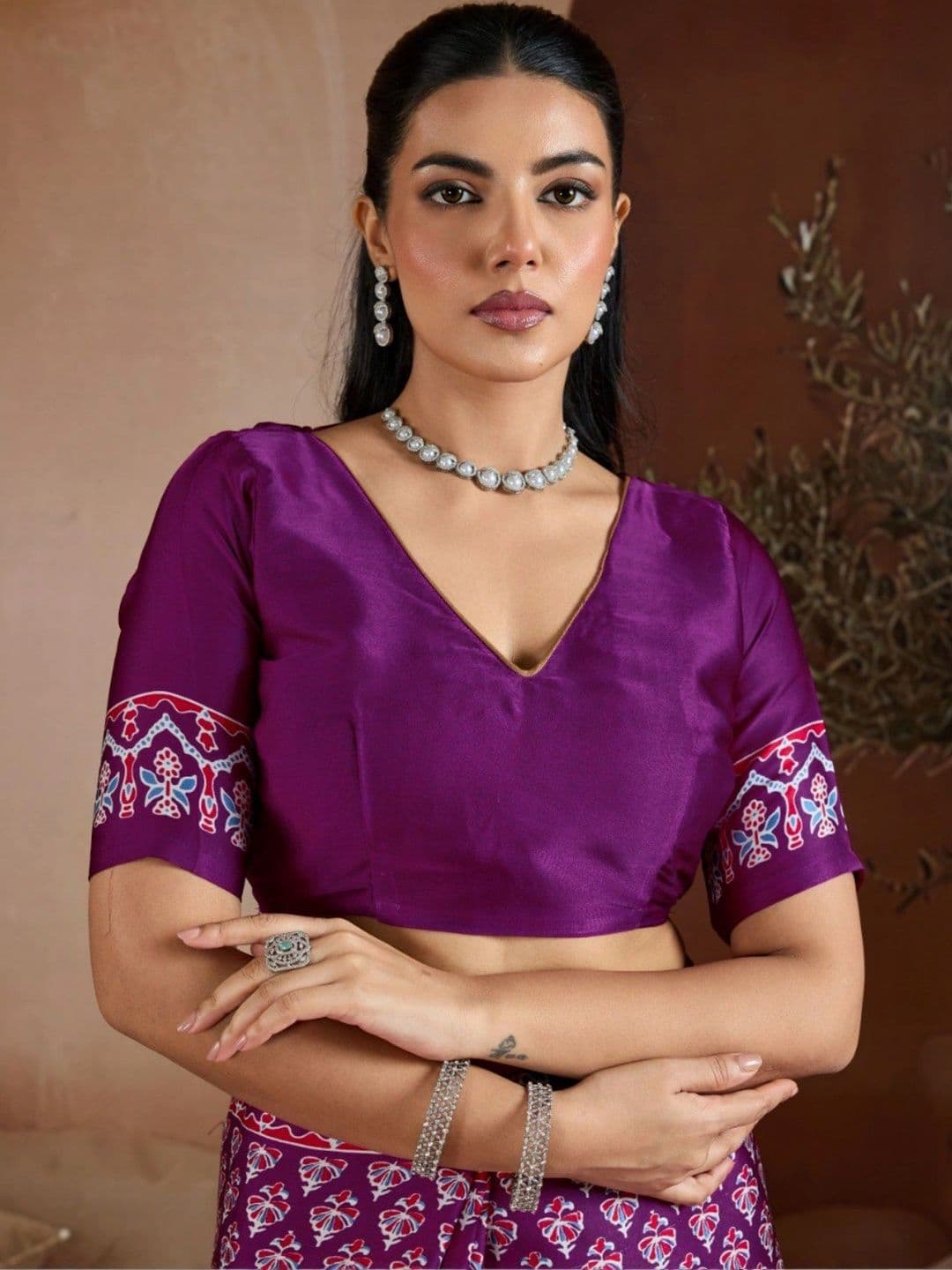 LeeliPeeri Designer Satin Designer Saree thumbnail 4