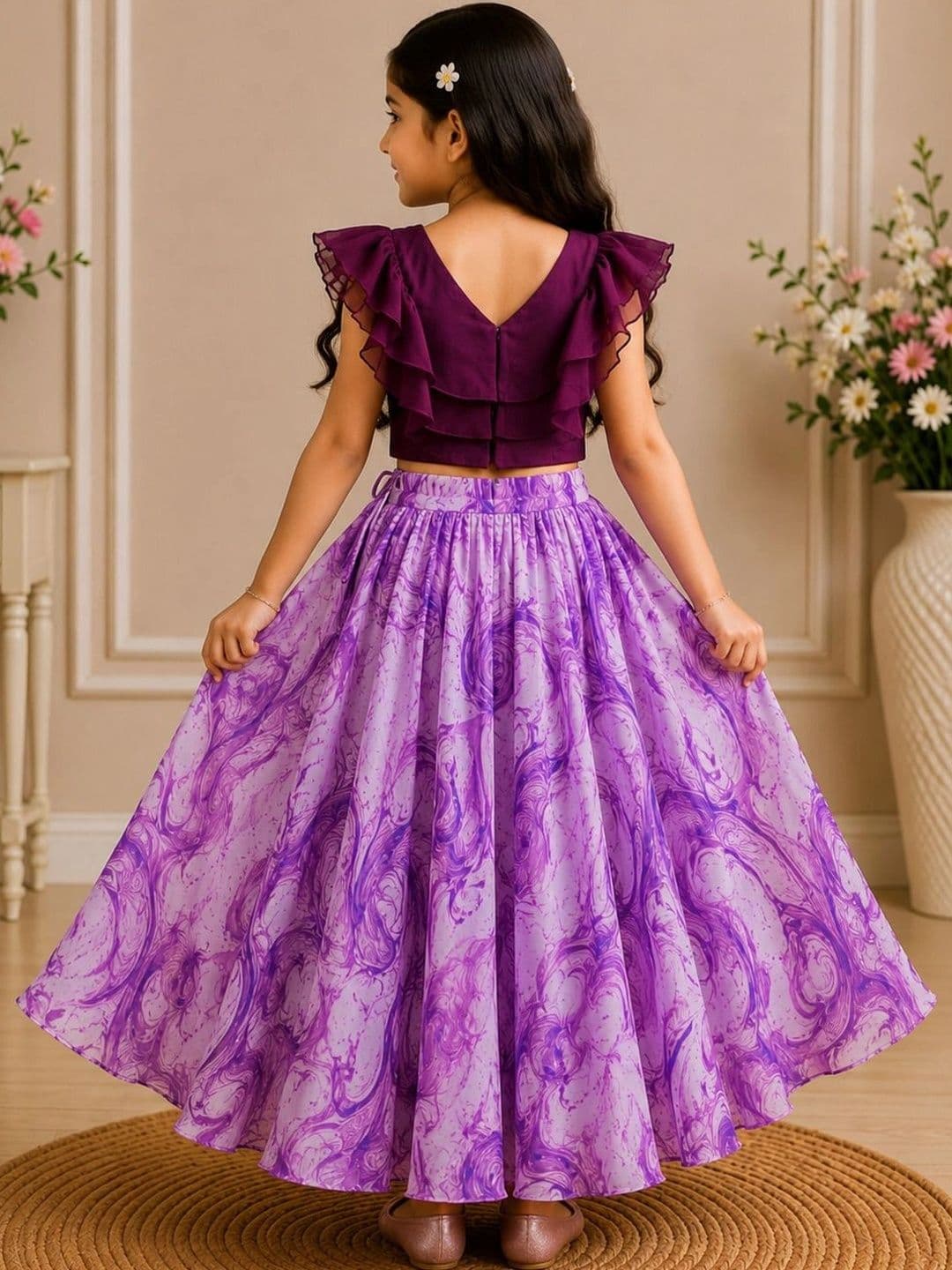 KALINI Girls Ready to Wear Lehenga & thumbnail 4
