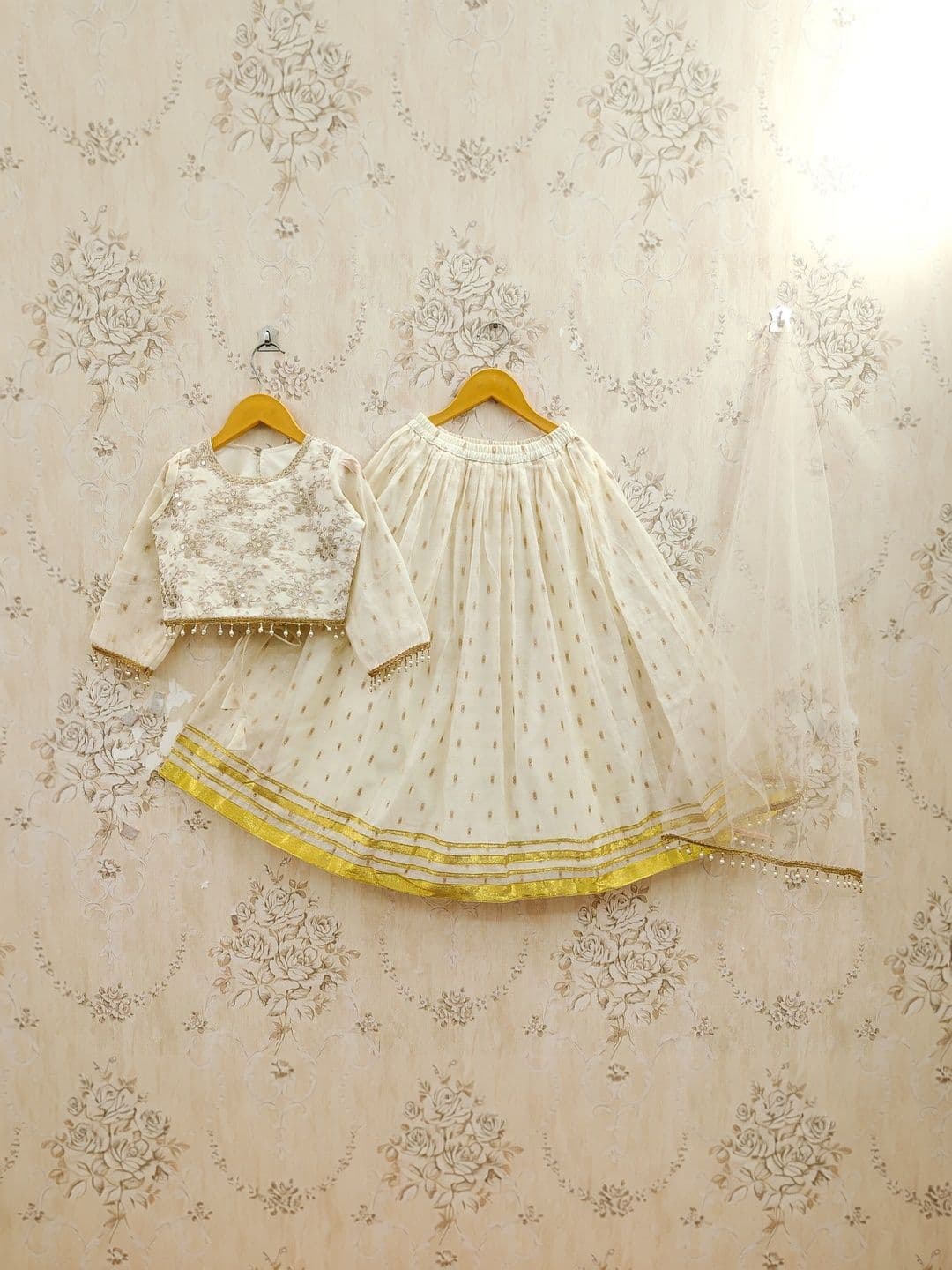 KALINI Girls Embroidered Sequinned Ready to Wear Lehenga & Blouse With Dupatta thumbnail 2