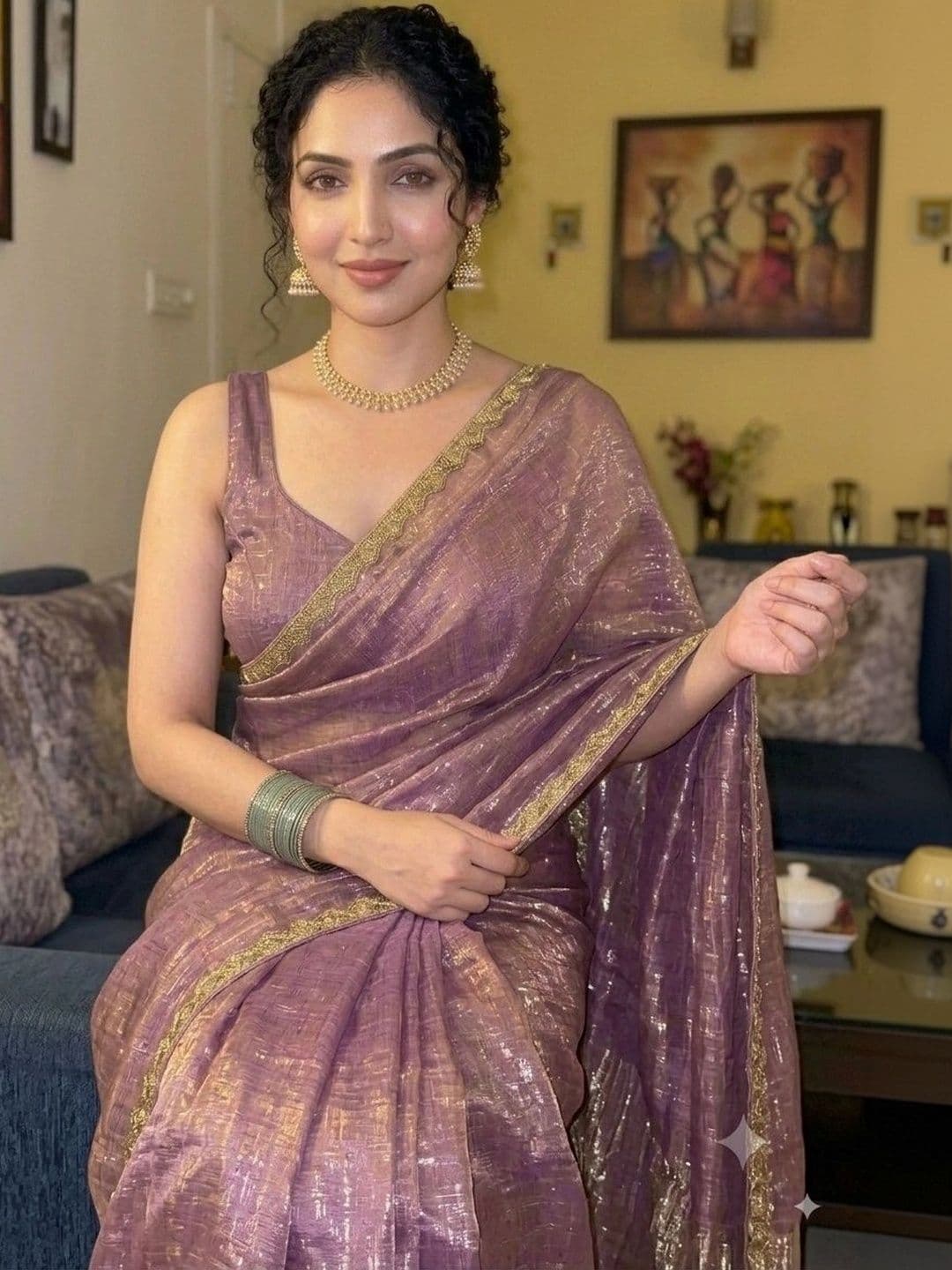 Akshmi Creation Zari Supernet Saree thumbnail 3
