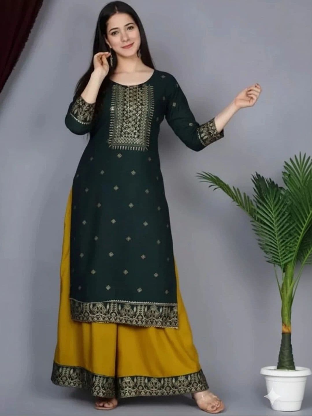 KALINI Women Ethnic Motifs Printed Regular Kurta with Palazzos - view 1