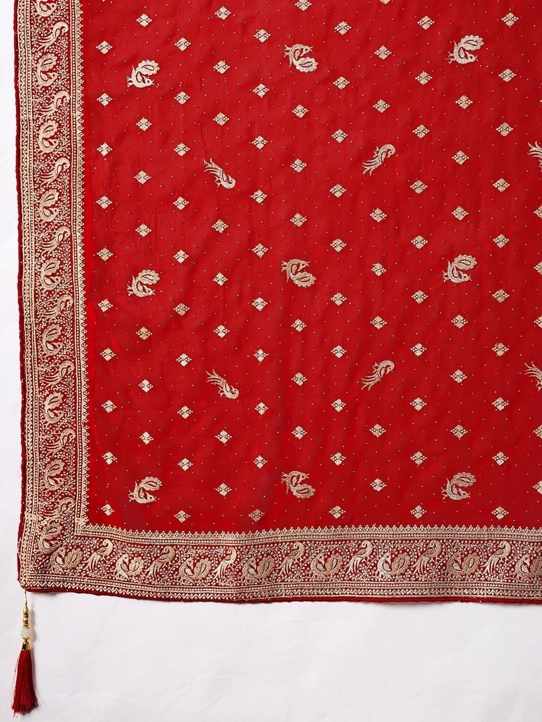 Leelavati Ethnic Motifs Embroidered Pure Chiffon Saree thumbnail 2