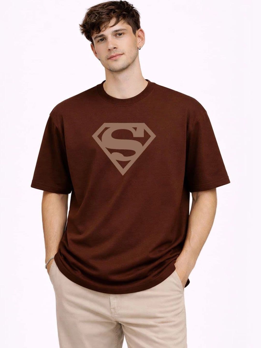 Moda Rapido X Organic Chics Men Superman Printed Anti Odour T-shirt - view 1