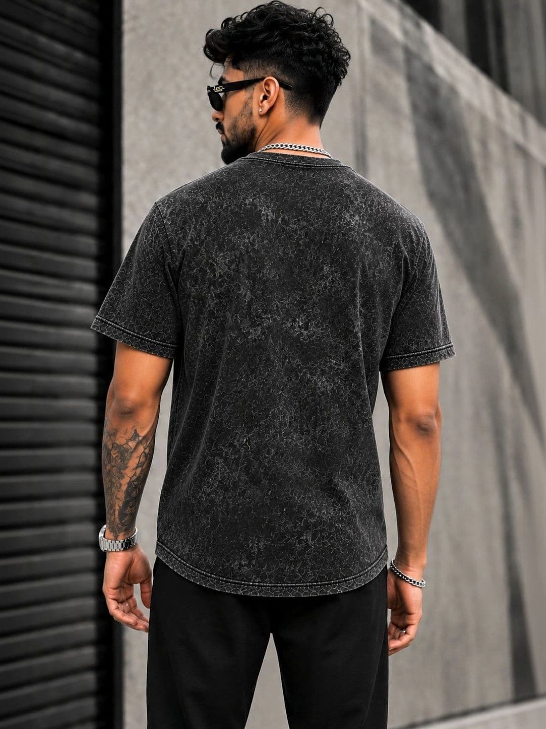 VELS CLOTHING Men Cotton Graphic Printed Bio Finish T-shirt thumbnail 3