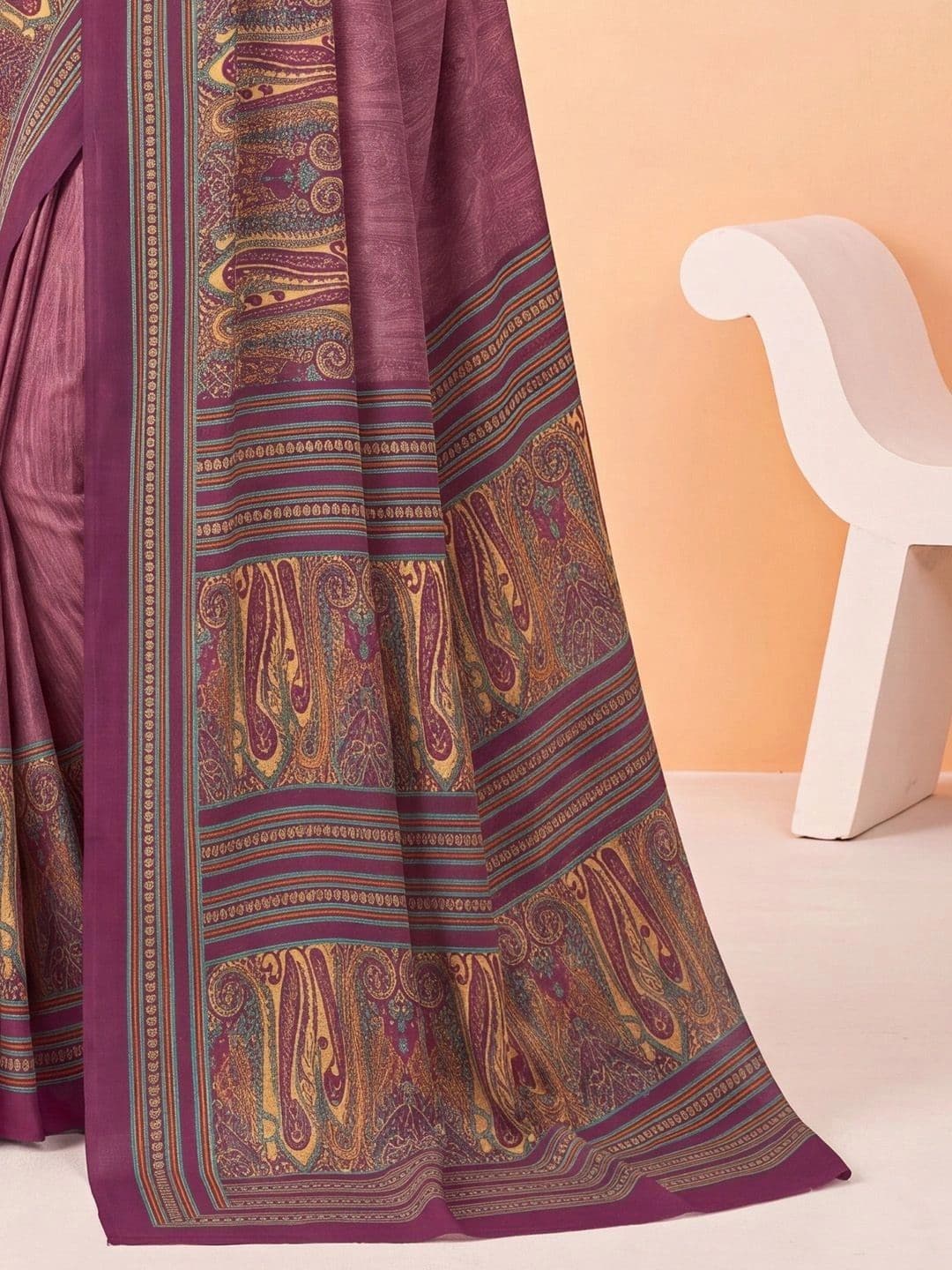 Anouk Ethnic Motifs Poly Crepe Designer Saree thumbnail 7