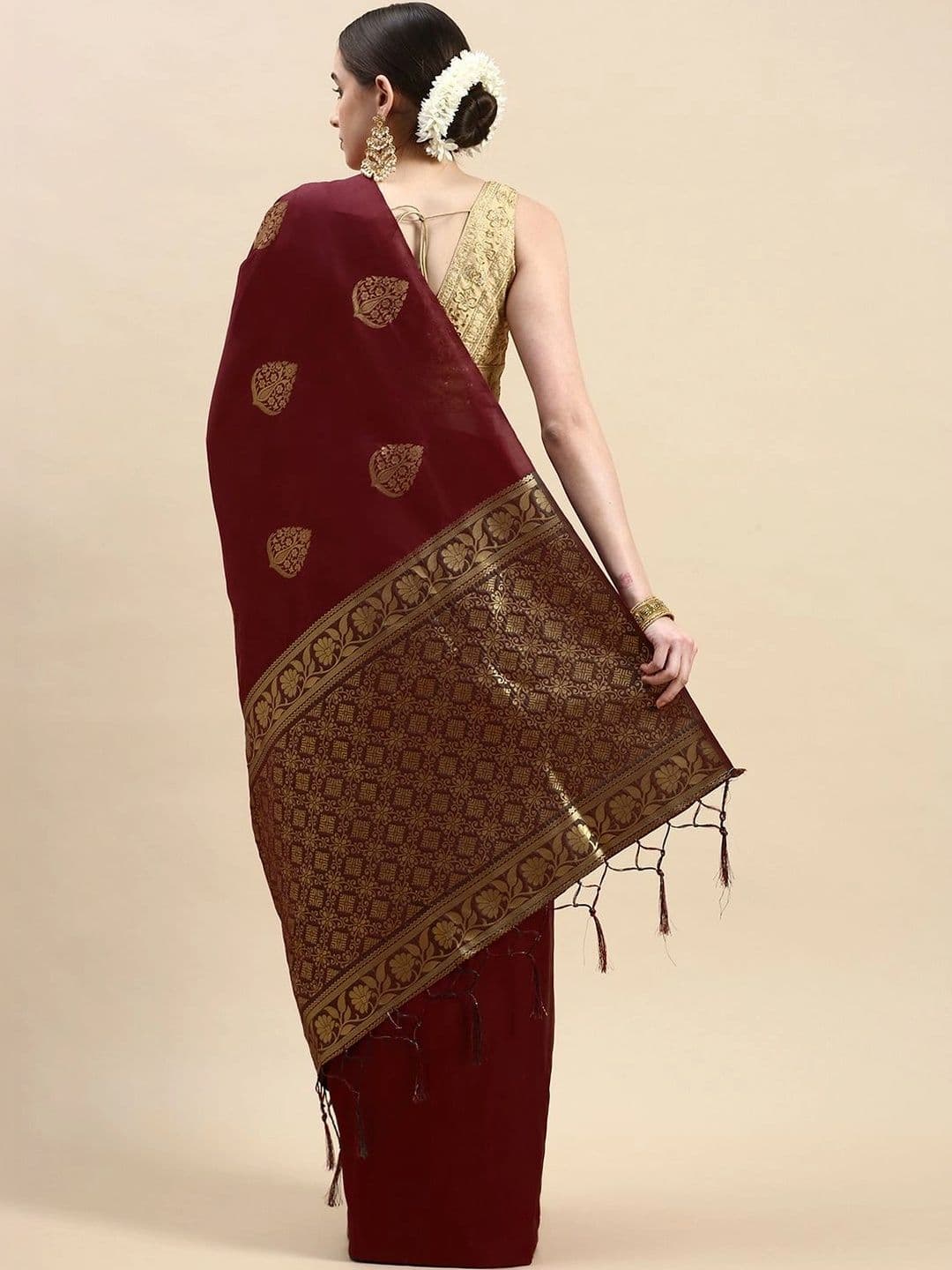 Dhaaga Ghar Woven Design Zari Art Silk Banarasi Saree thumbnail 2