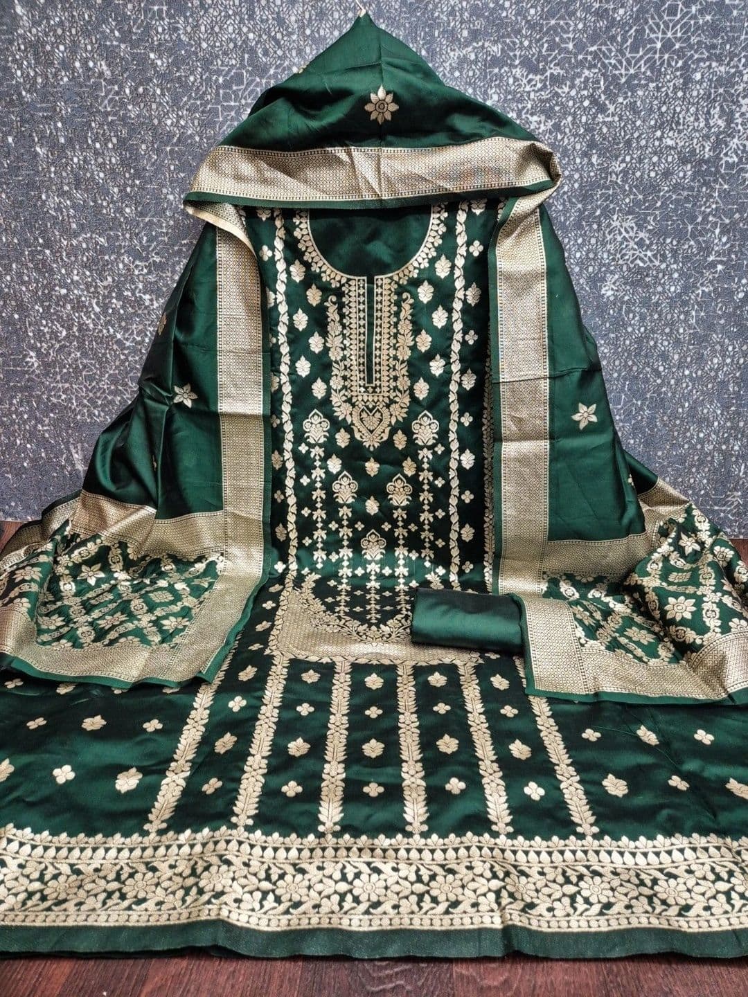 Dhaaga Ghar Art Silk Unstitched Dress Material thumbnail 2