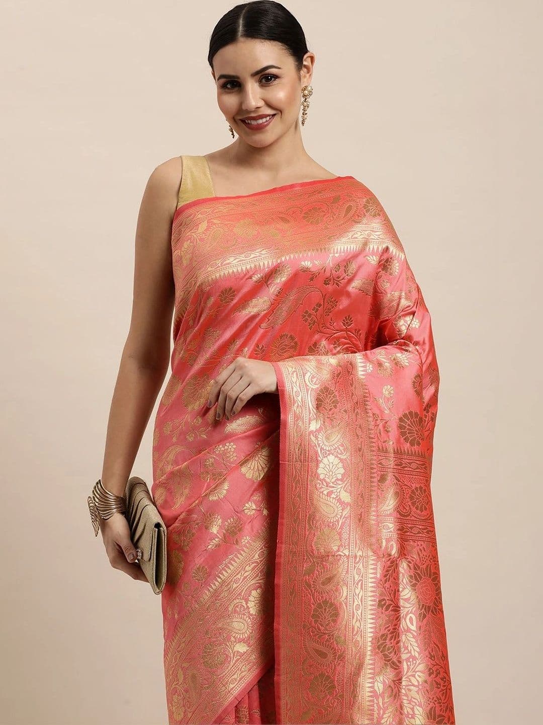 Dhaaga Ghar Woven Design Zari Art Silk Banarasi Saree thumbnail 3