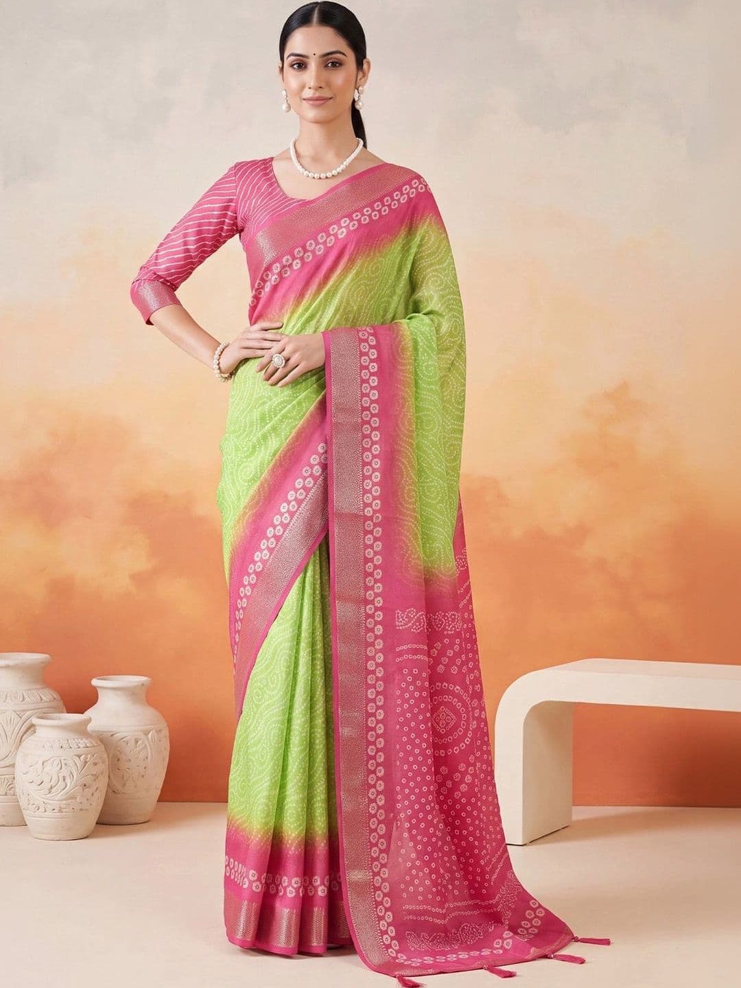 Anouk Bandhani Designer Bandhani Saree - view 1
