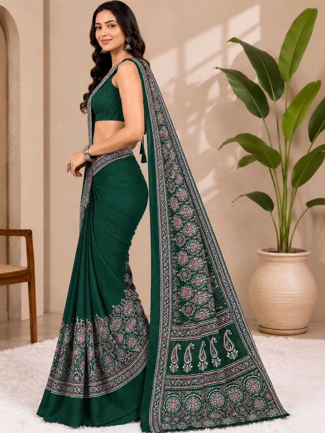 DIVASTRI Paisley Art Silk Designer Saree thumbnail 3