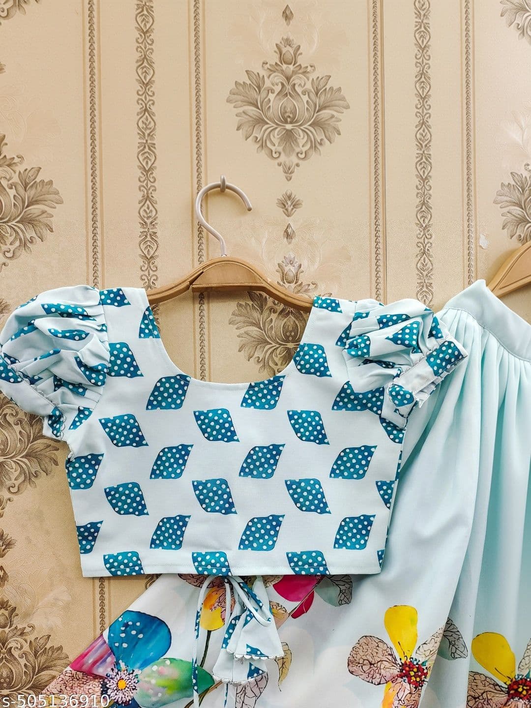 KALINI Girls Printed Ready to Wear Lehenga & thumbnail 4