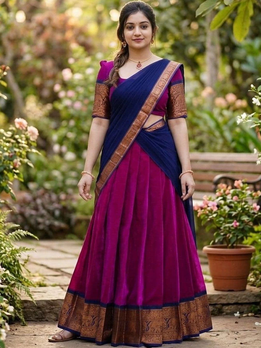 all about you Unstitched Lehenga & Blouse With Dupatta - view 1