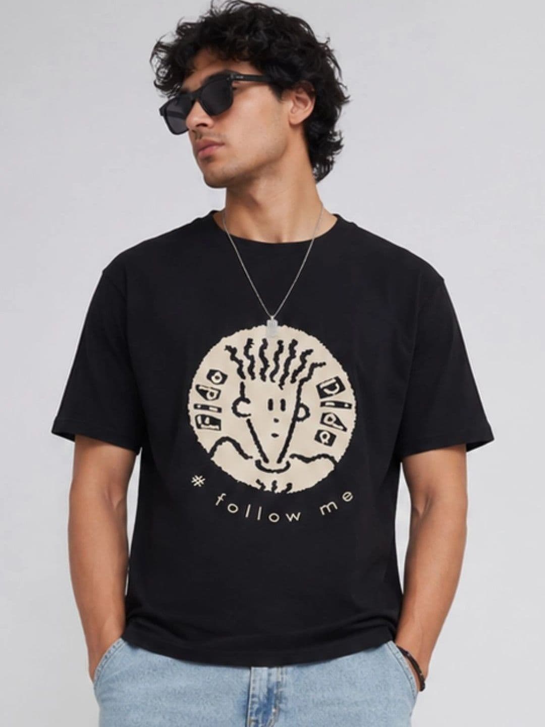 YAK YAK Men Pack Of 2 Graphic Printed T-shirt thumbnail 2