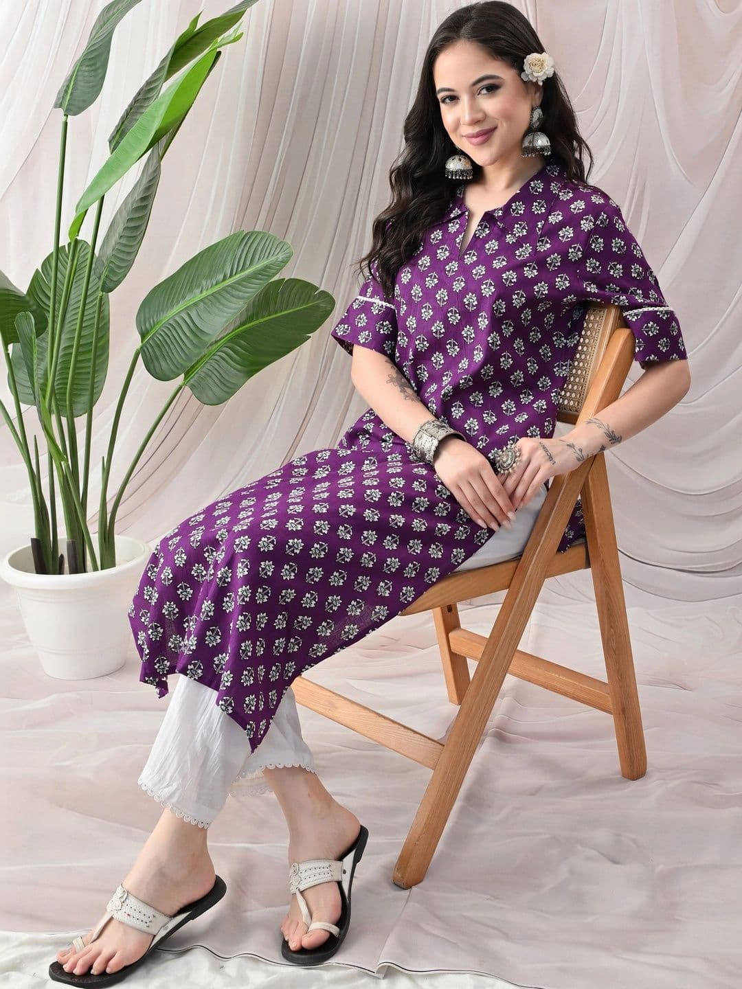 JEMCY Women Floral Printed Kurta thumbnail 7