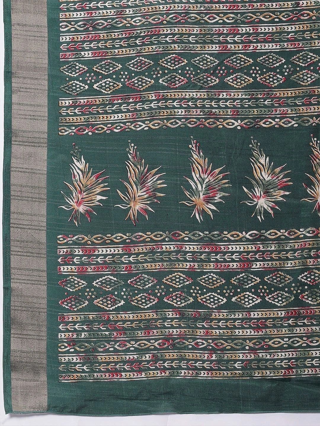 Anouk Floral Zari Silk Blend Designer Saree thumbnail 7