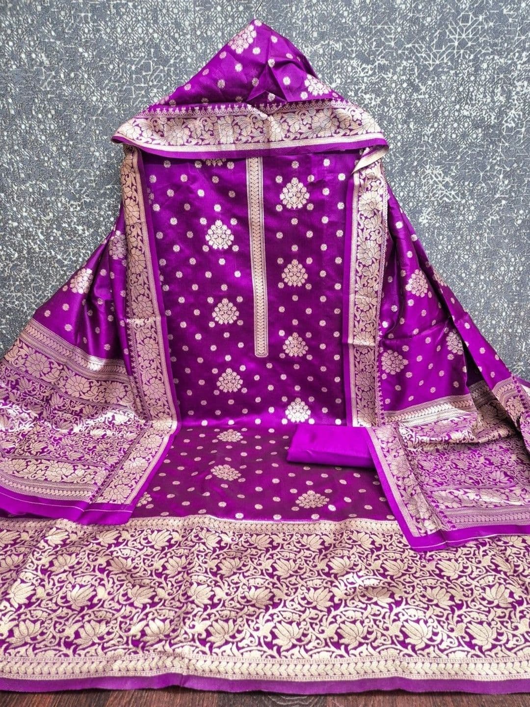 Dhaaga Ghar Art Silk Unstitched Dress Material thumbnail 2