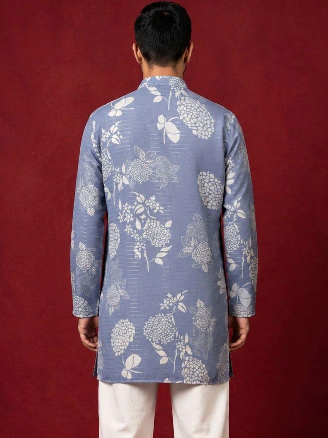 Jompers Men Floral Printed Indie Prints Kurta thumbnail 6