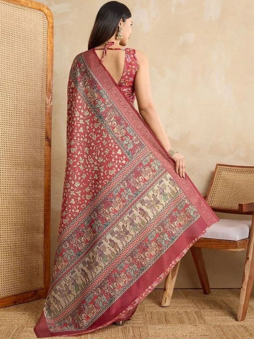 Moda Rapido Silk Blend Designer Saree thumbnail 2