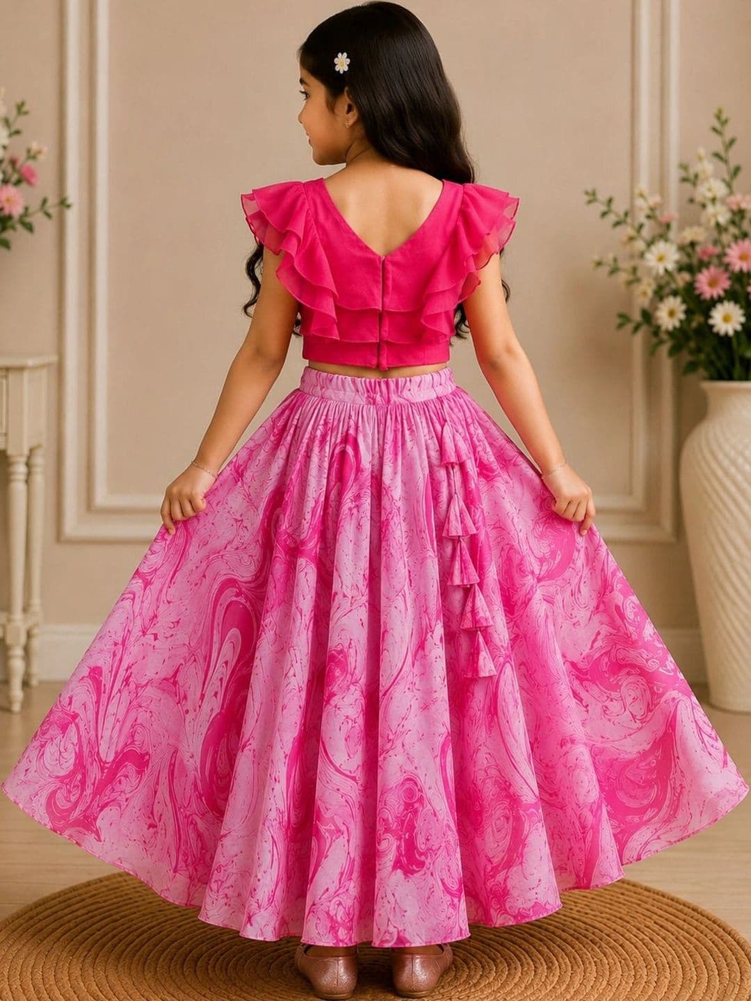 KALINI Girls Ready to Wear Lehenga & thumbnail 5