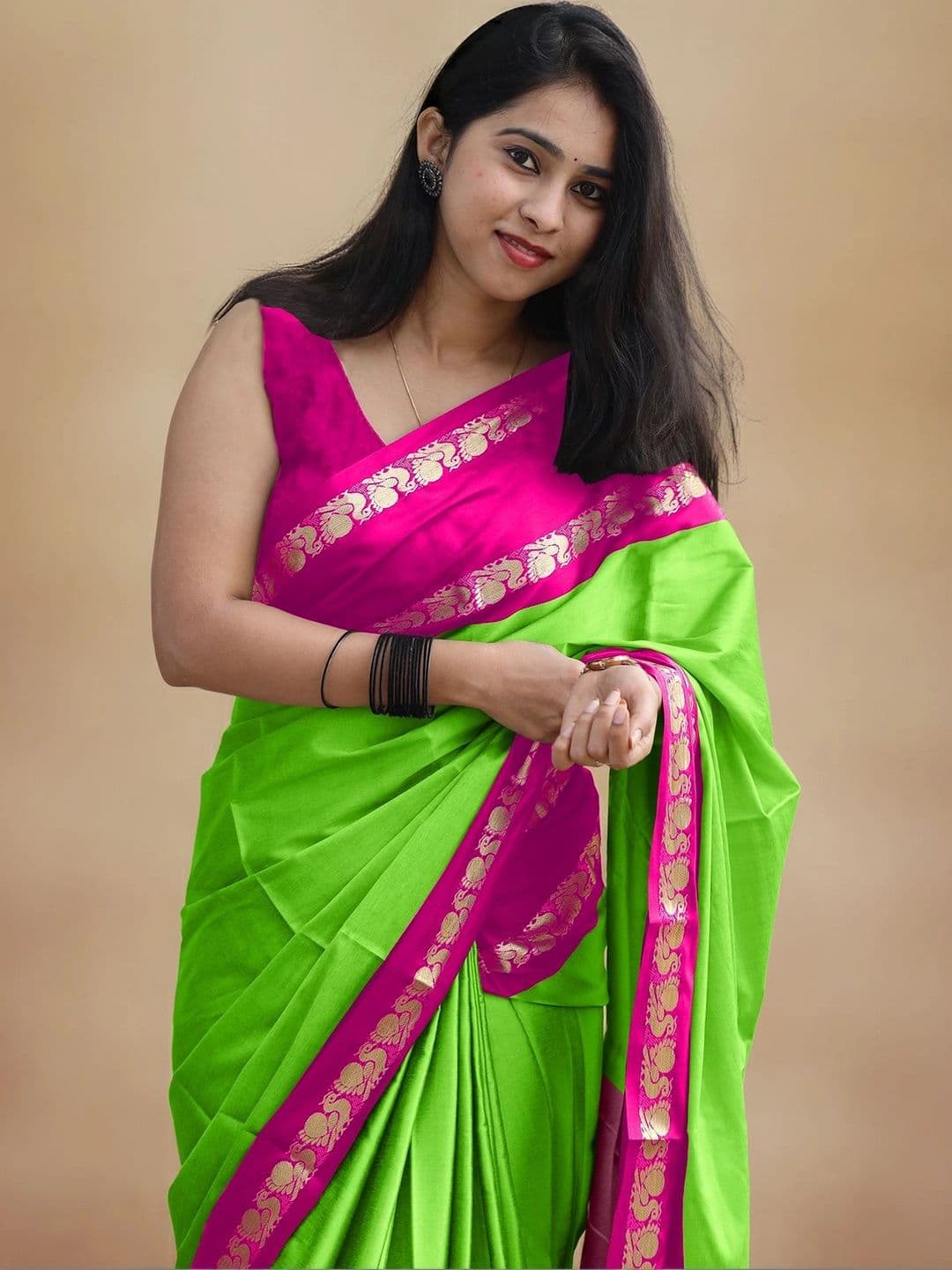 UMANTA Ethnic Motifs Zari Silk Cotton Designer Gadwal Saree thumbnail 6