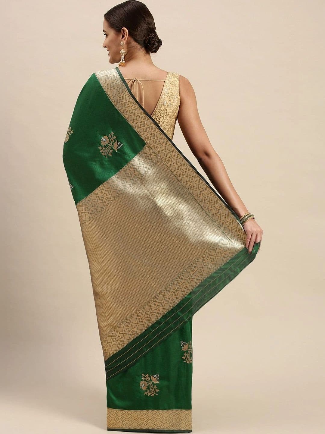Dhaaga Ghar Woven Design Zari Art Silk Banarasi Saree thumbnail 6