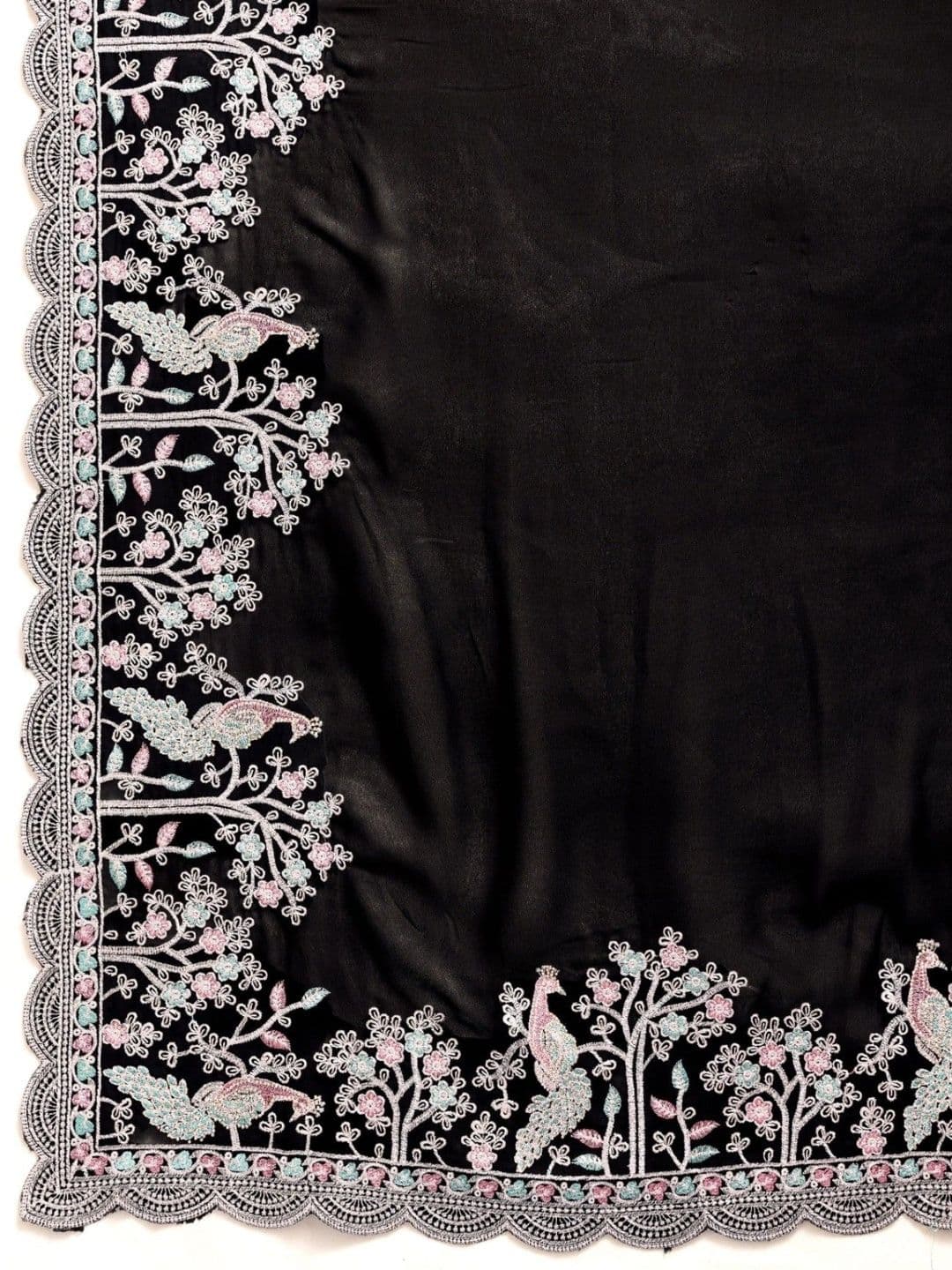 Leelavati Embellished Pure Chiffon Saree thumbnail 4