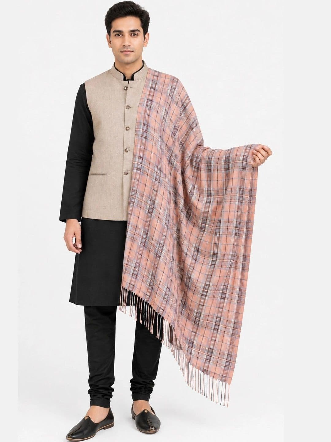 WOOLOASIS Men Checked Stole - view 1